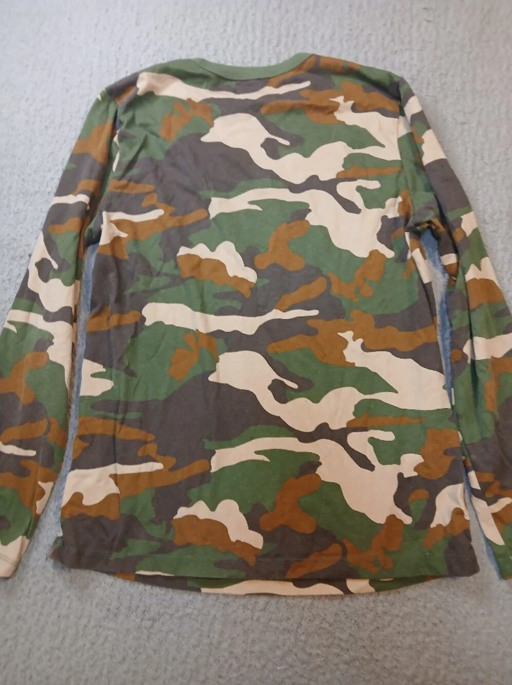 Boy's Wonder Nation Green Camouflage Long Sleeve T-Shirt Top SZ XL 14/16 New